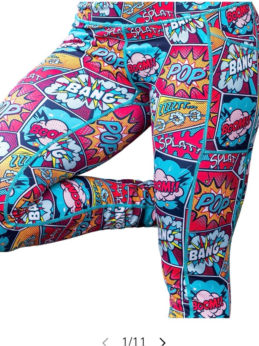 Constantly Varied Gear (CVG) Knockout Leggings Comic Book Capri Cropped Medium